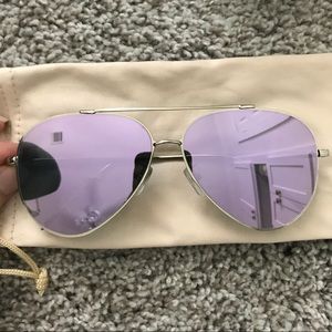 Purple Mirrored Aviators Sunglasses
